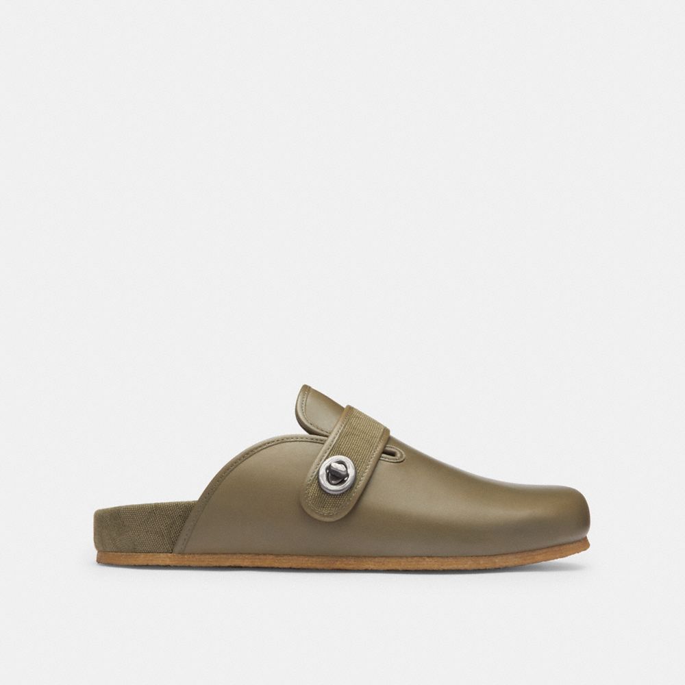 Army Green Coach Blake Clog With Signature Canvas Jacquard | COH866845