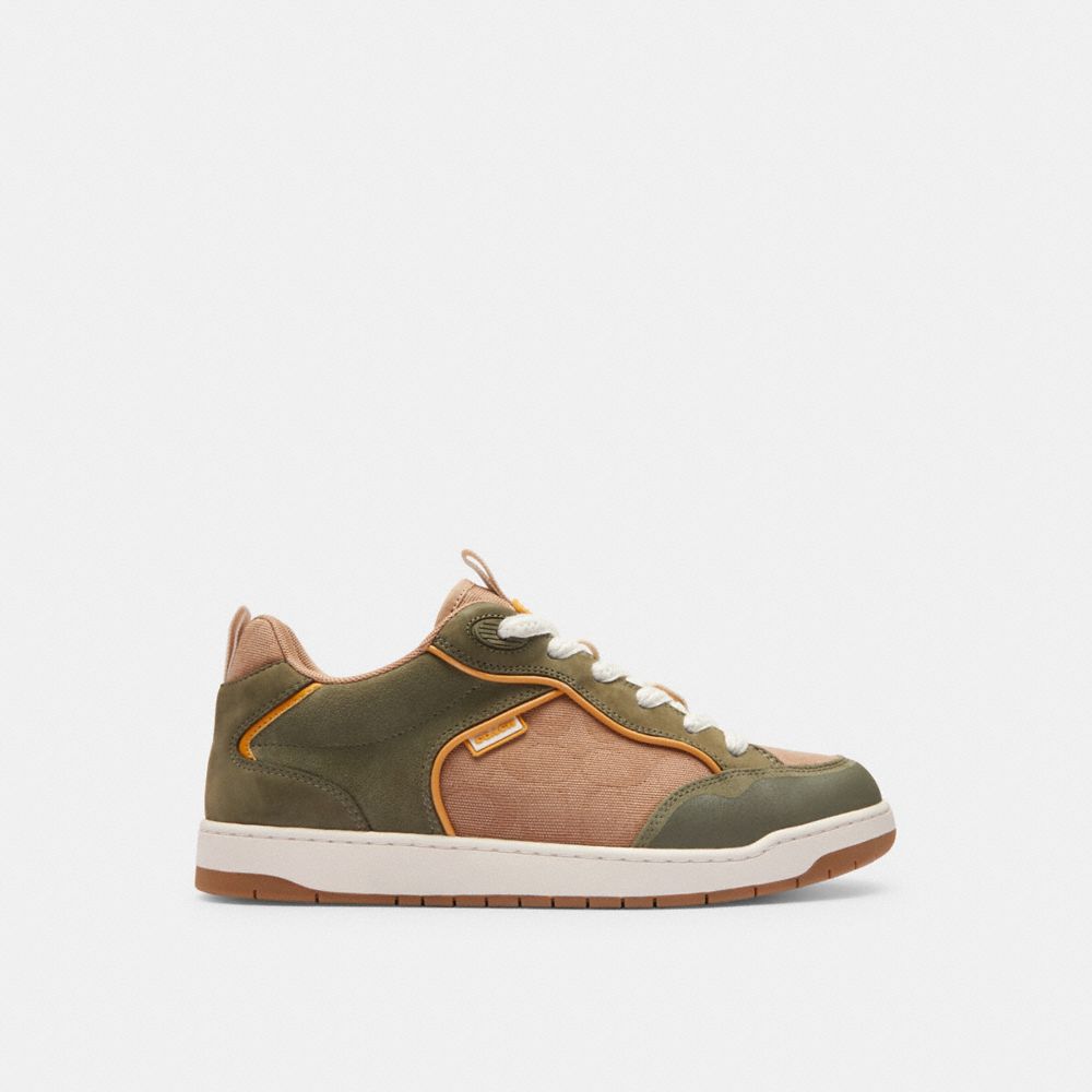 Army Green Coach C203 Sneaker In Signature Canvas | COH866779
