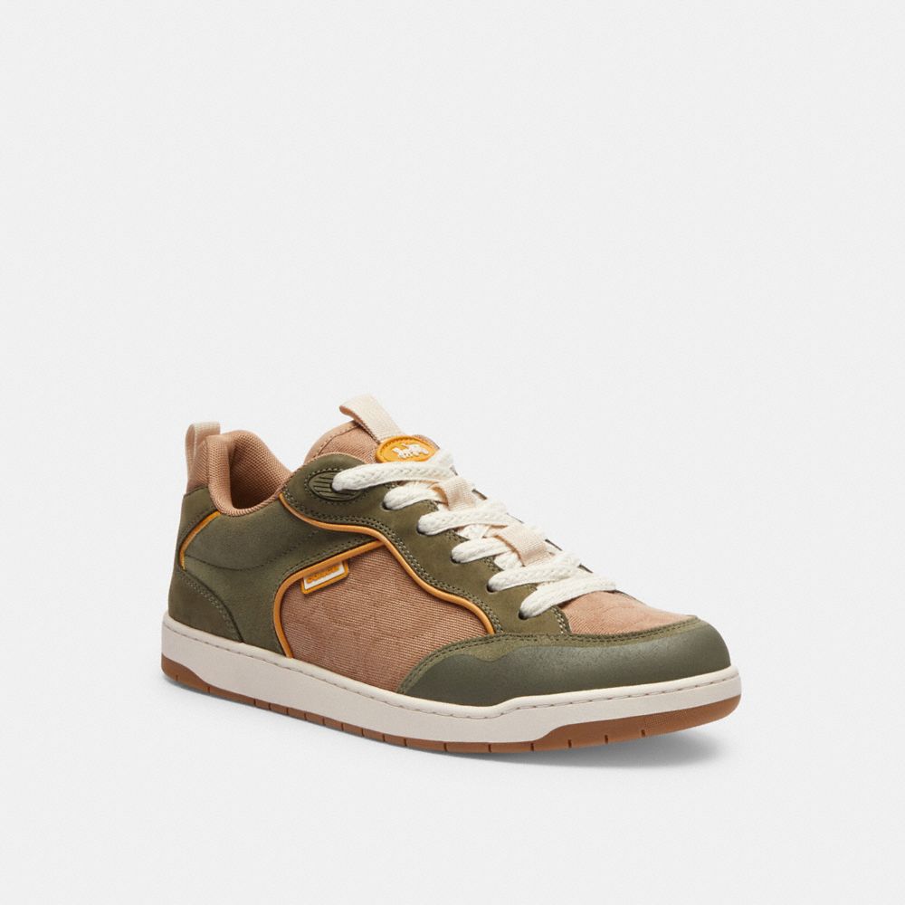 Army Green Coach C203 Sneaker In Signature Canvas | COH866779