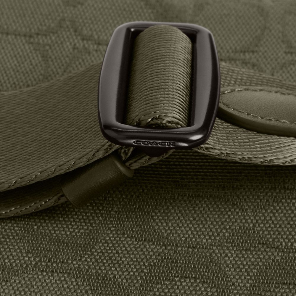 Army Green Coach Charter Crossbody 19 In Signature Canvas Jacquard | COH866565