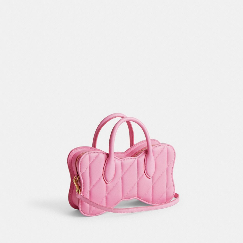 B4/Vivid Pink Coach Bow Bag With Quilting | COH864898