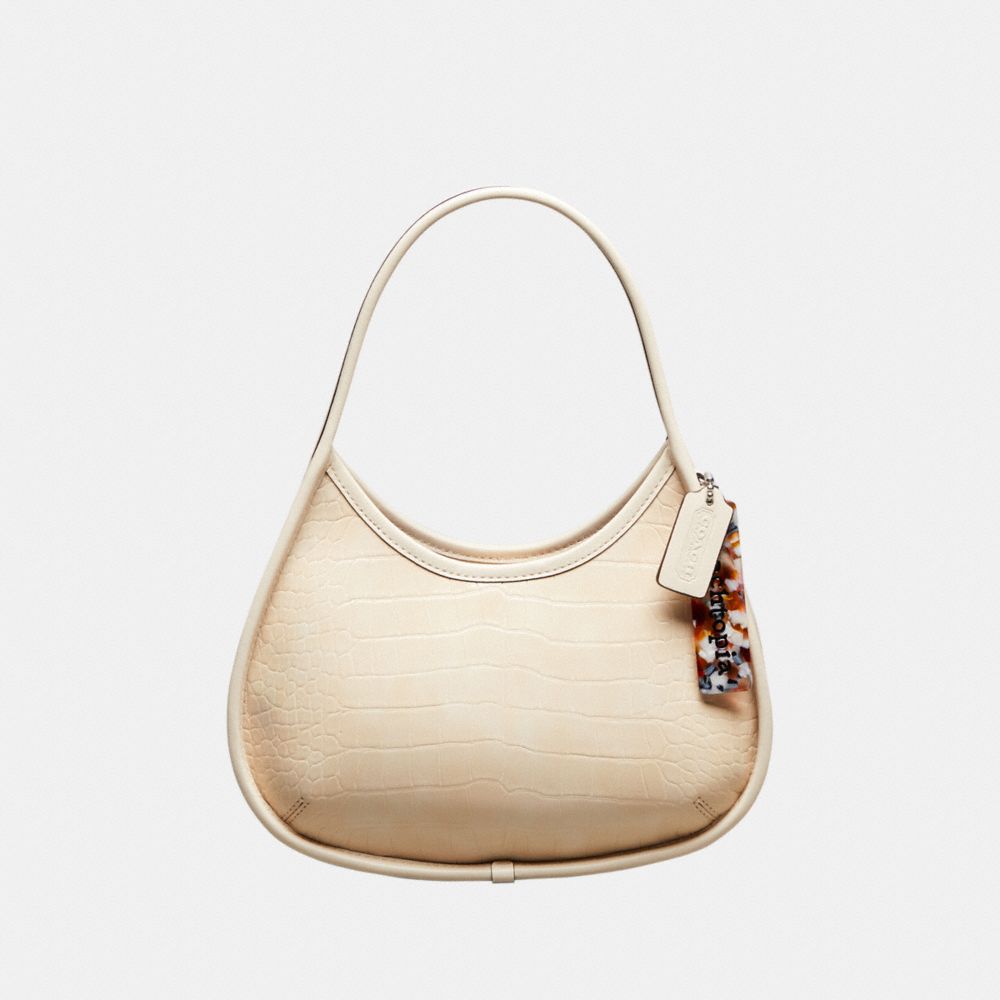Beige Coach Ergo Bag In Croc Embossed Coachtopia Leather | COH865112