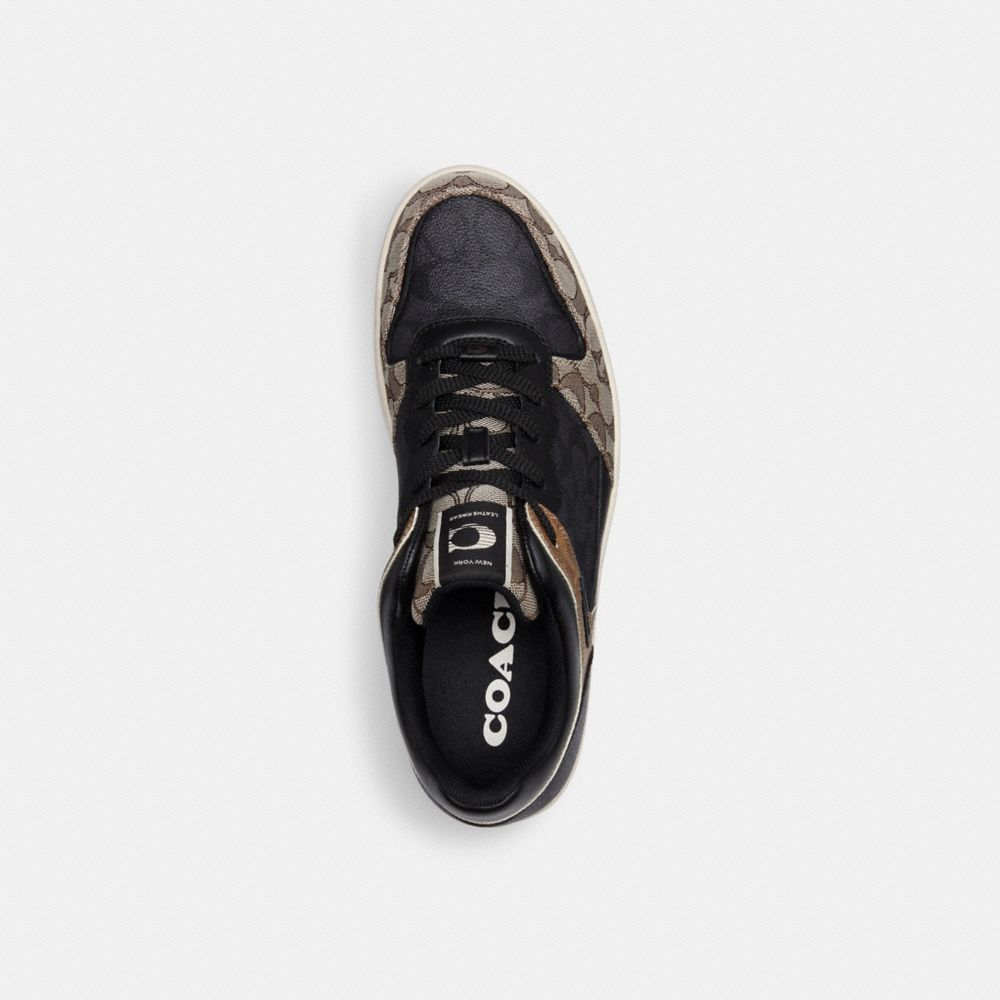 Black/Maple Coach C201 Sneaker In Signature | COH866805