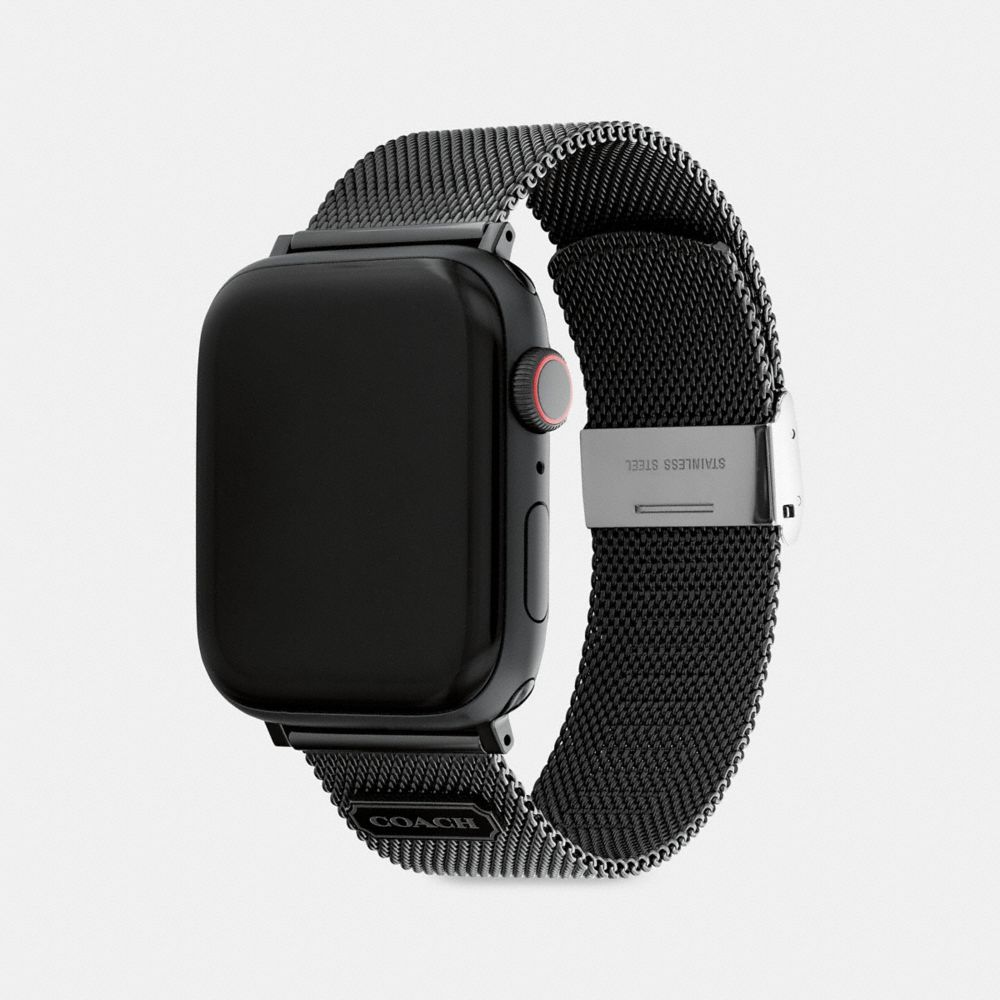 Black Coach Apple Watch® Strap, 42 Mm And 44 Mm | COH866272