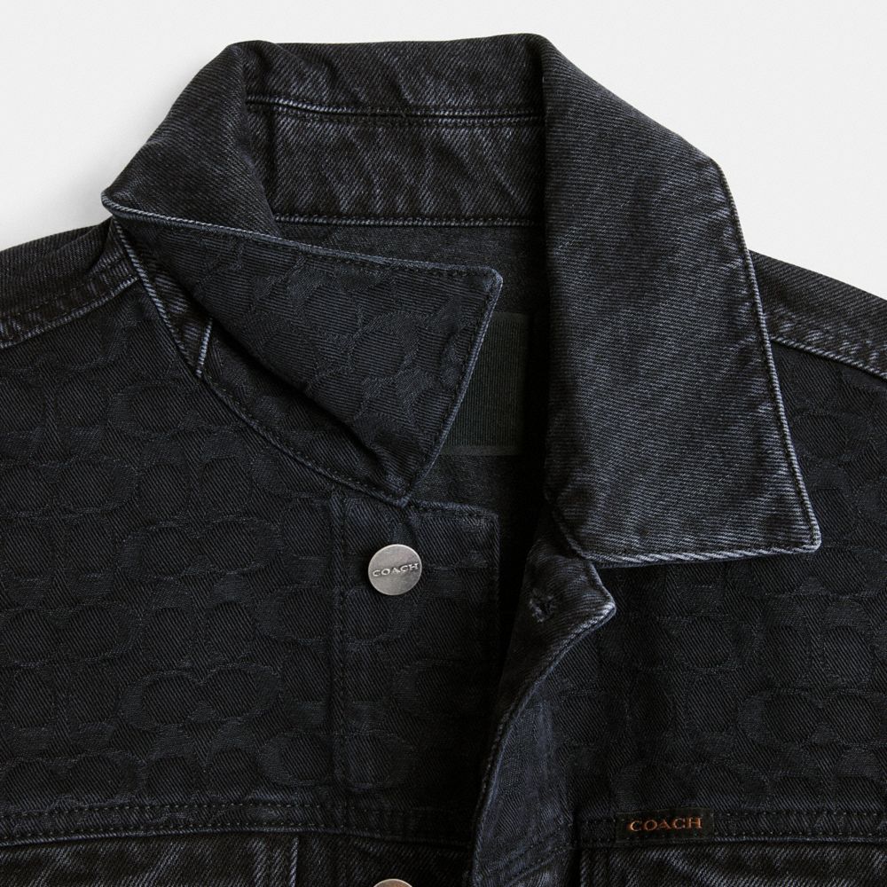 Black Coach Black Denim Jacket In Organic Cotton | COH866873