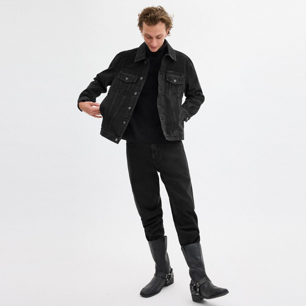 Black Coach Black Denim Jacket In Organic Cotton | COH866873