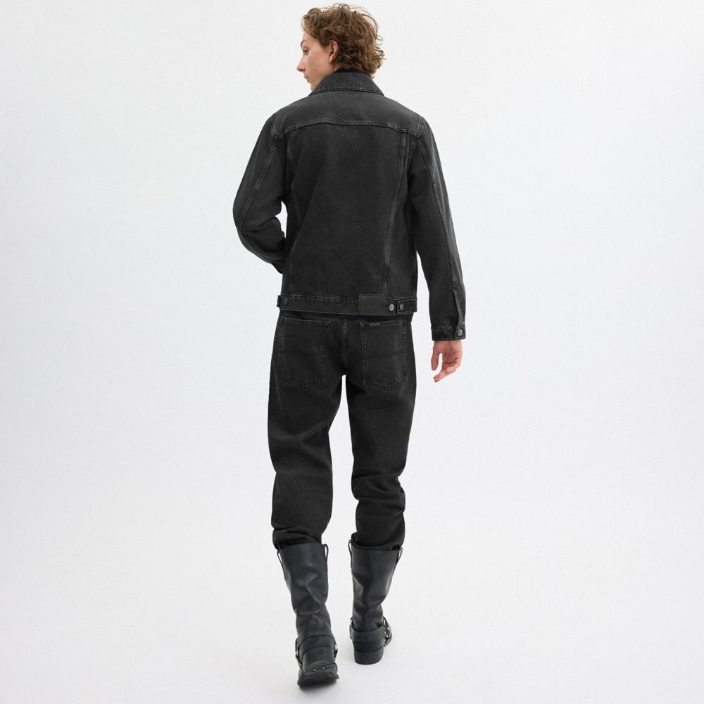 Black Coach Black Denim Jacket In Organic Cotton | COH866873