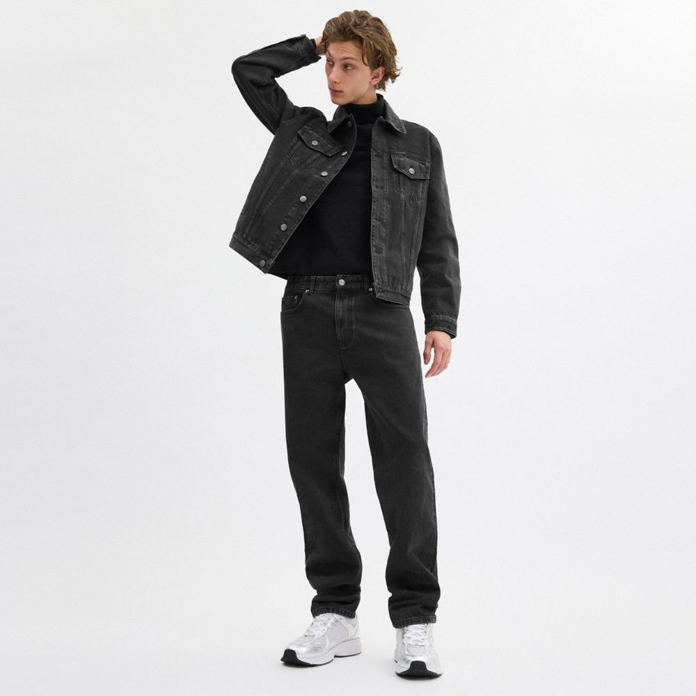 Black Coach Black Taper Jeans In Organic Cotton | COH866946