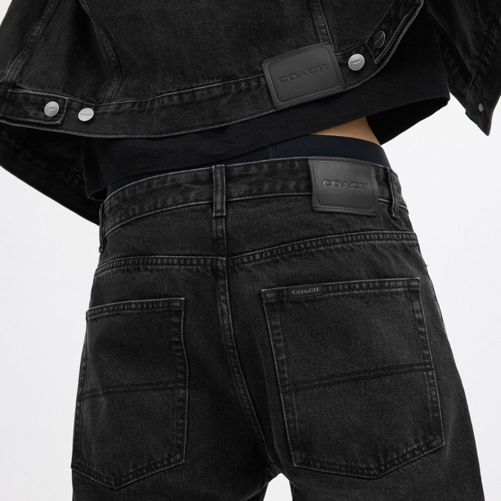 Black Coach Black Taper Jeans In Organic Cotton | COH866946
