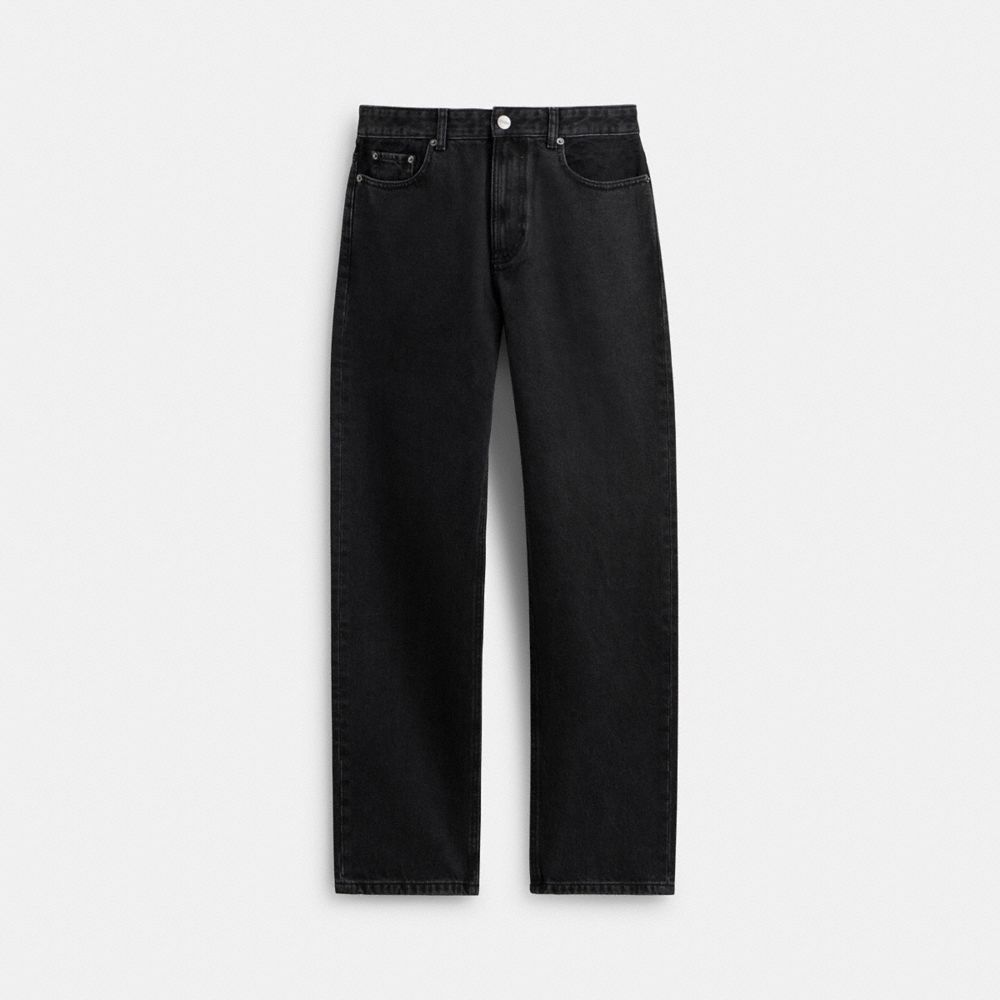 Black Coach Black Taper Jeans In Organic Cotton | COH866946