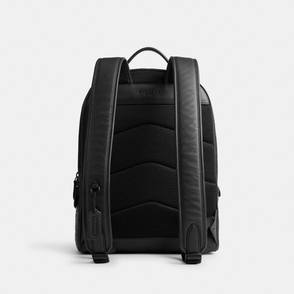 Black Coach Charter Backpack In Signature Leather | COH865473