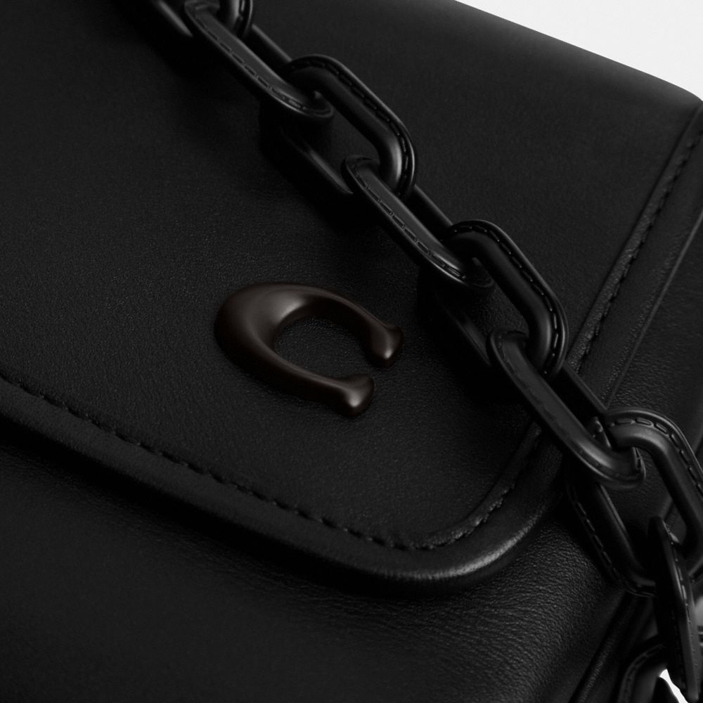 Black Coach Charter Flap Crossbody 24 | COH866613