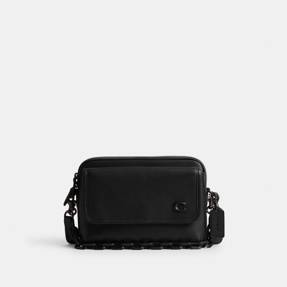 Black Coach Charter Flap Crossbody 24 | COH866613