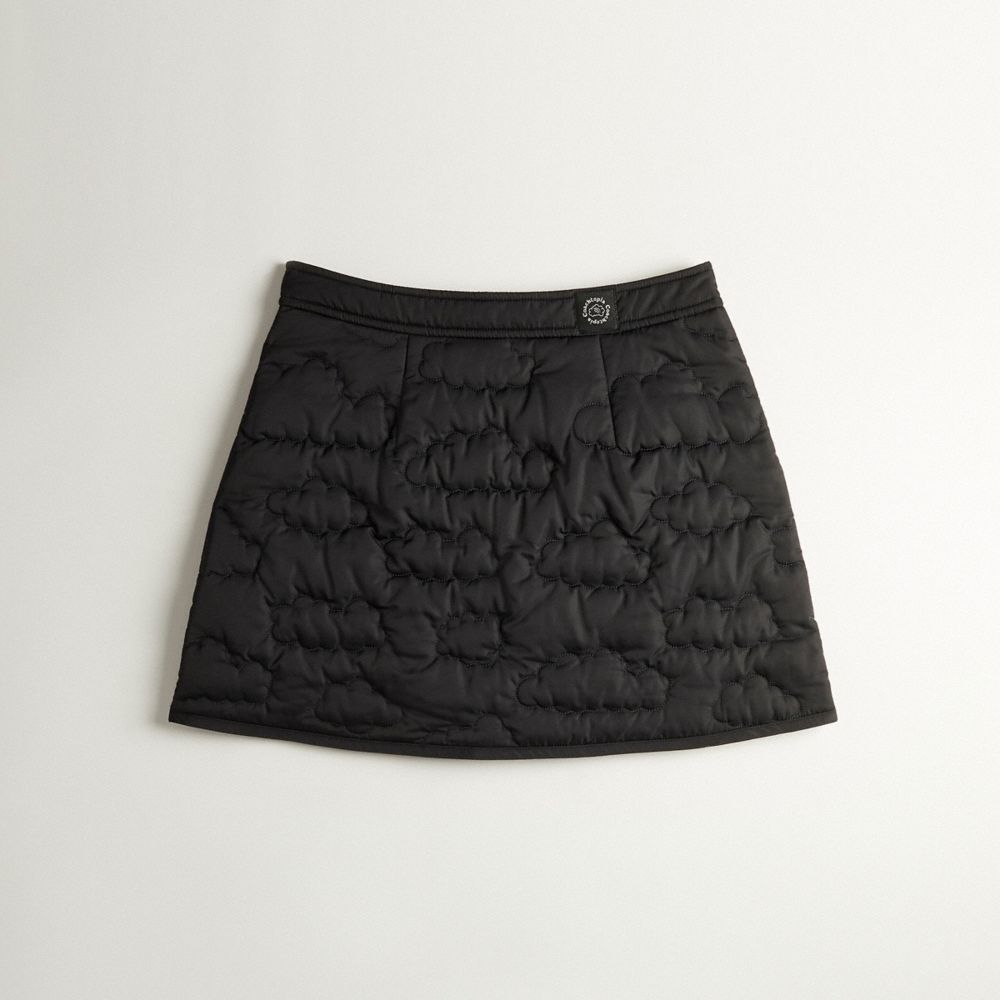 Black Coach Coachtopia Loop Quilted Cloud Skirt | COH866025