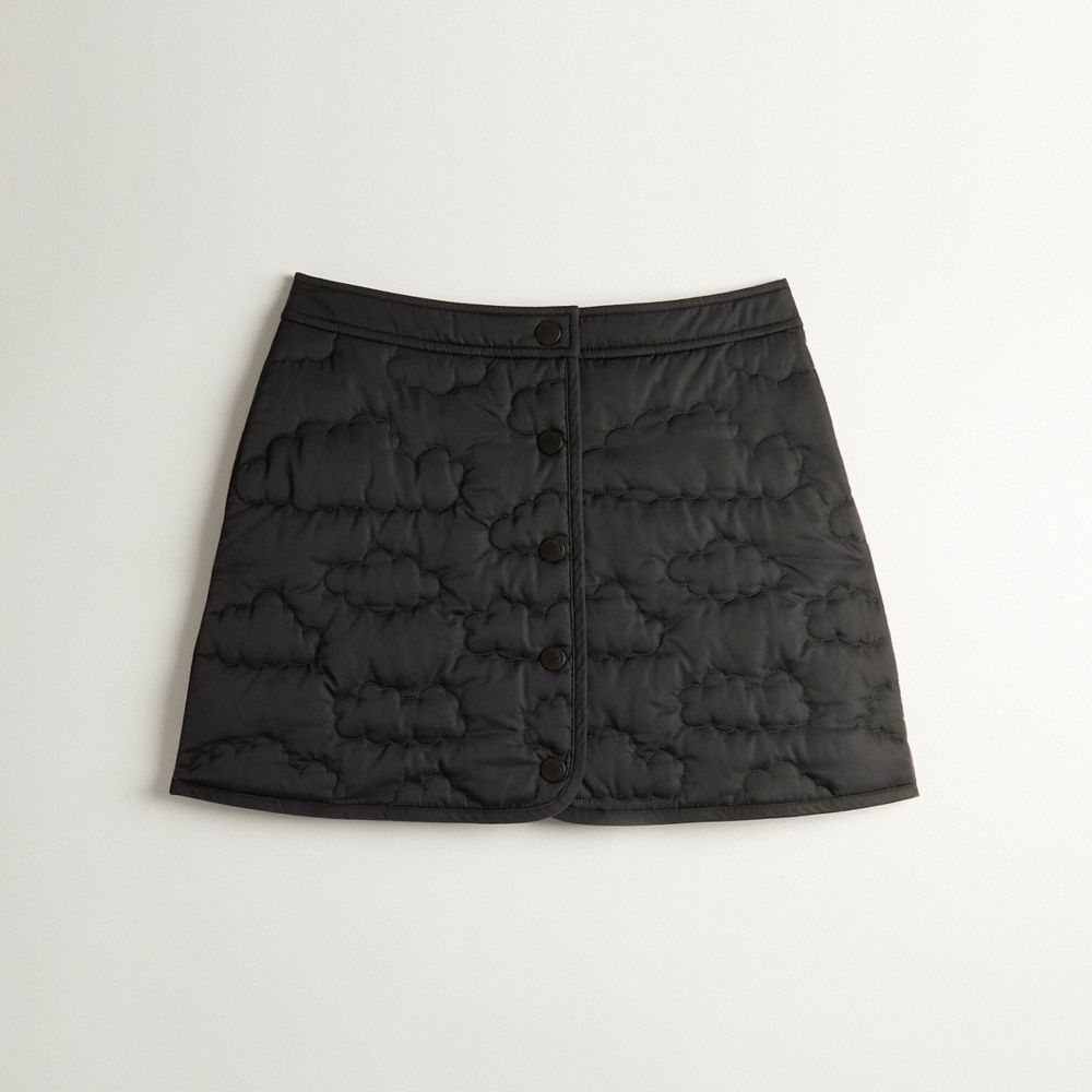 Black Coach Coachtopia Loop Quilted Cloud Skirt | COH866025