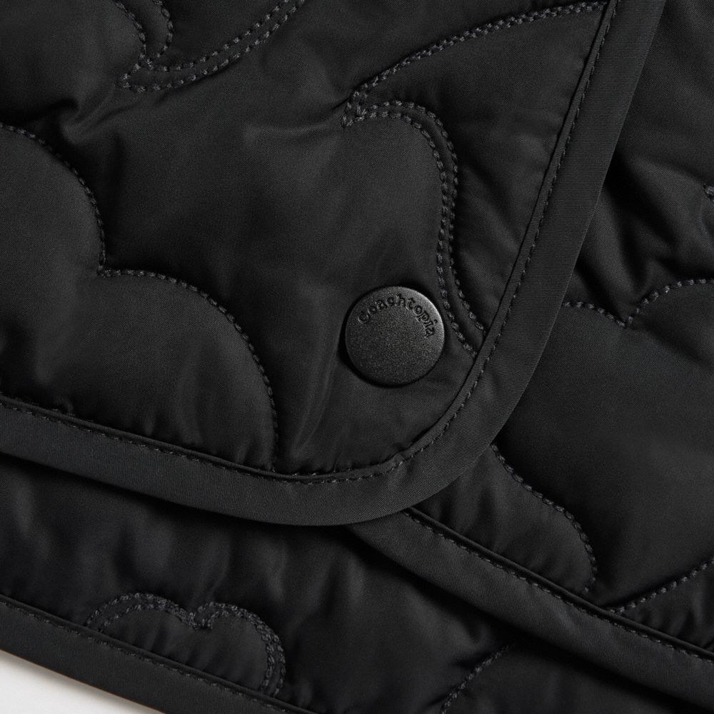 Black Coach Coachtopia Loop Quilted Heart Mini Skirt | COH866024