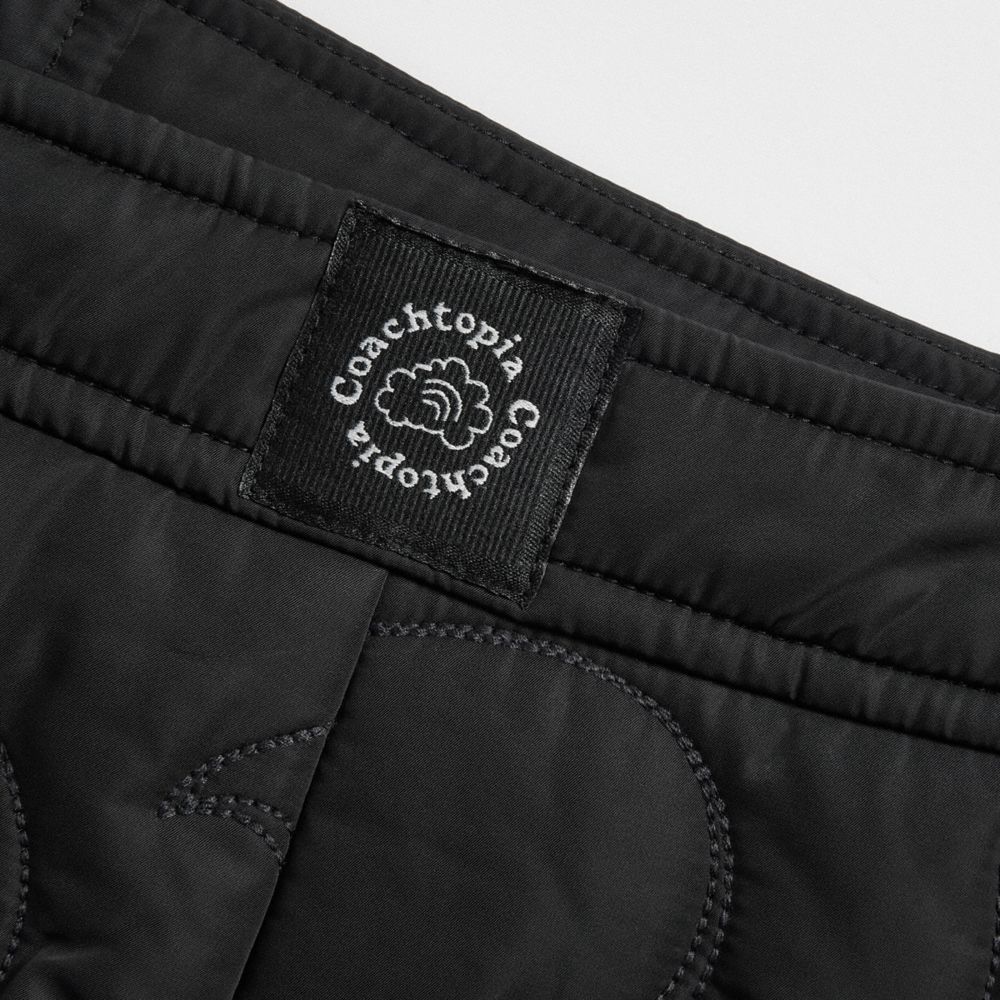 Black Coach Coachtopia Loop Quilted Heart Mini Skirt | COH866024