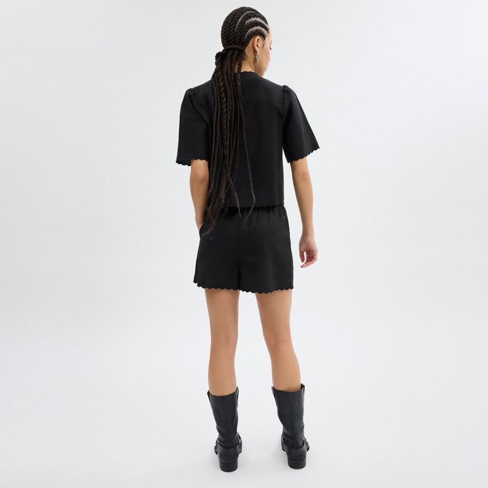 Black Coach Cotton Set Top In Organic Cotton | COH866001
