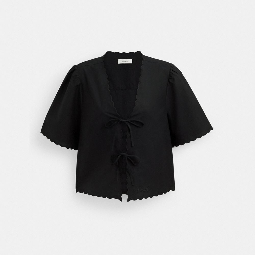 Black Coach Cotton Set Top In Organic Cotton | COH866001