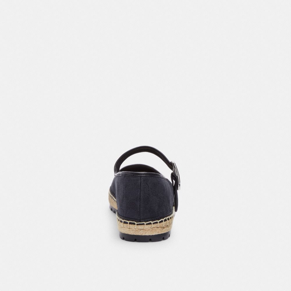Black Coach Courtney Espadrille In Signature Canvas | COH865763