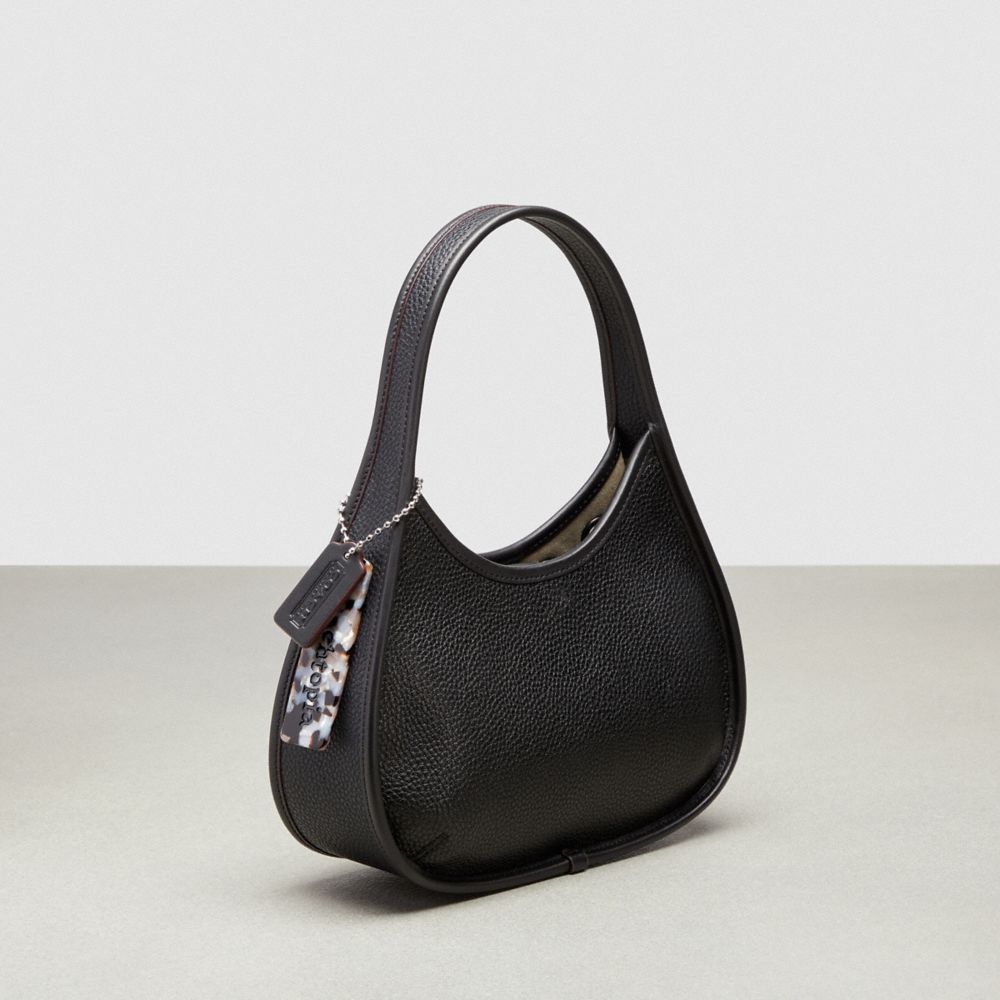 Black Coach Ergo Bag In Pebbled Coachtopia Leather: Grommets | COH864816