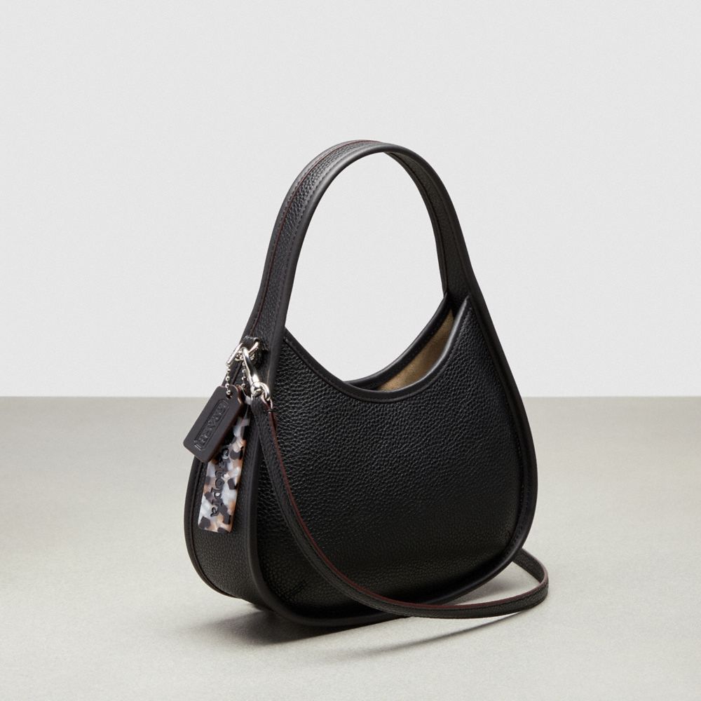Black Coach Ergo Bag With Crossbody Strap In Pebbled Coachtopia Leather | COH865369