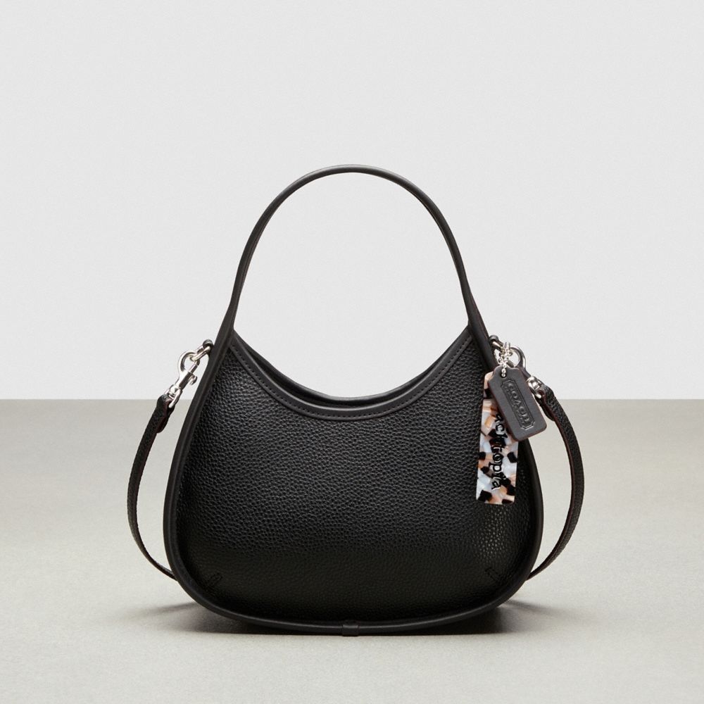 Black Coach Ergo Bag With Crossbody Strap In Pebbled Coachtopia Leather | COH865369