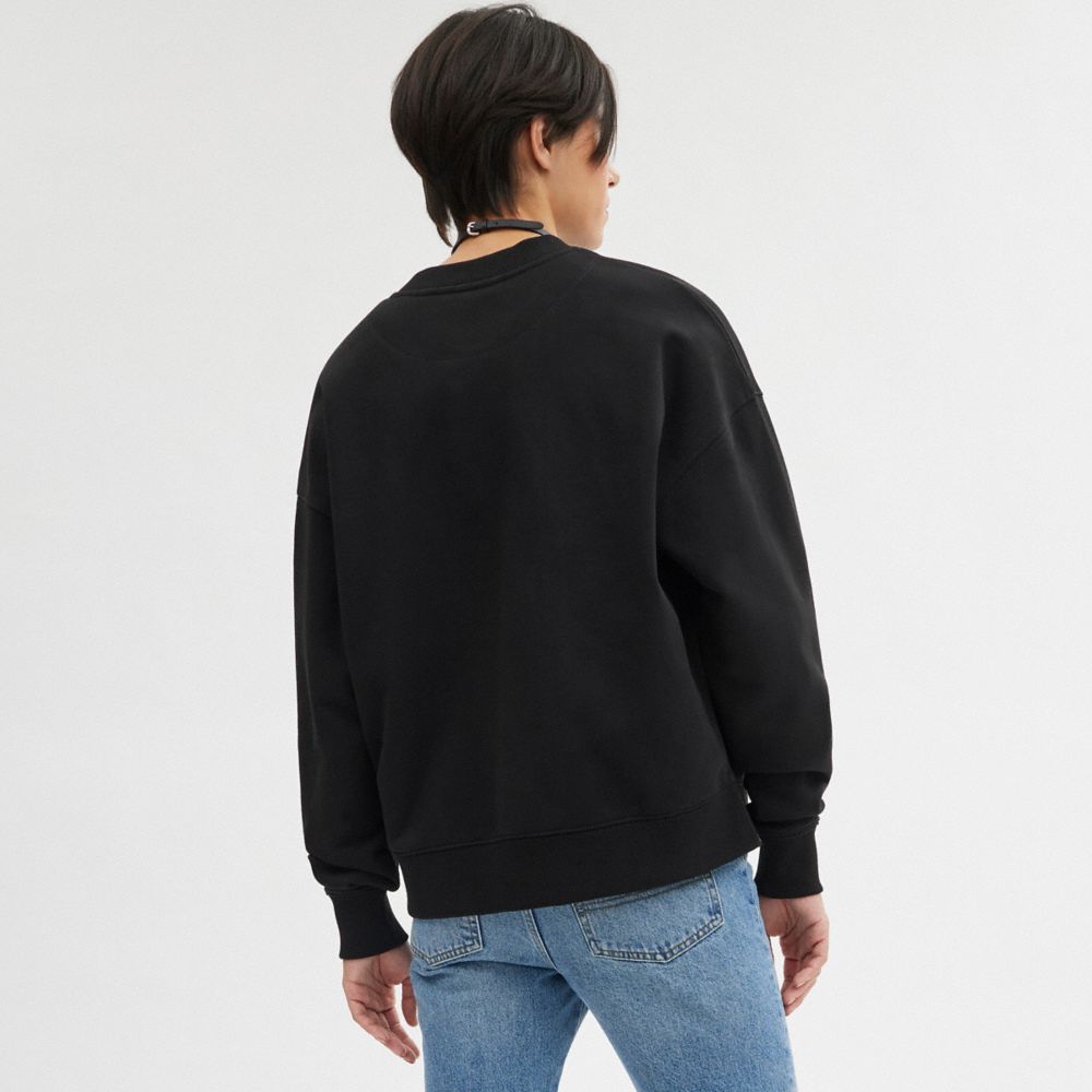 Black Coach Essential Crewneck | COH865955