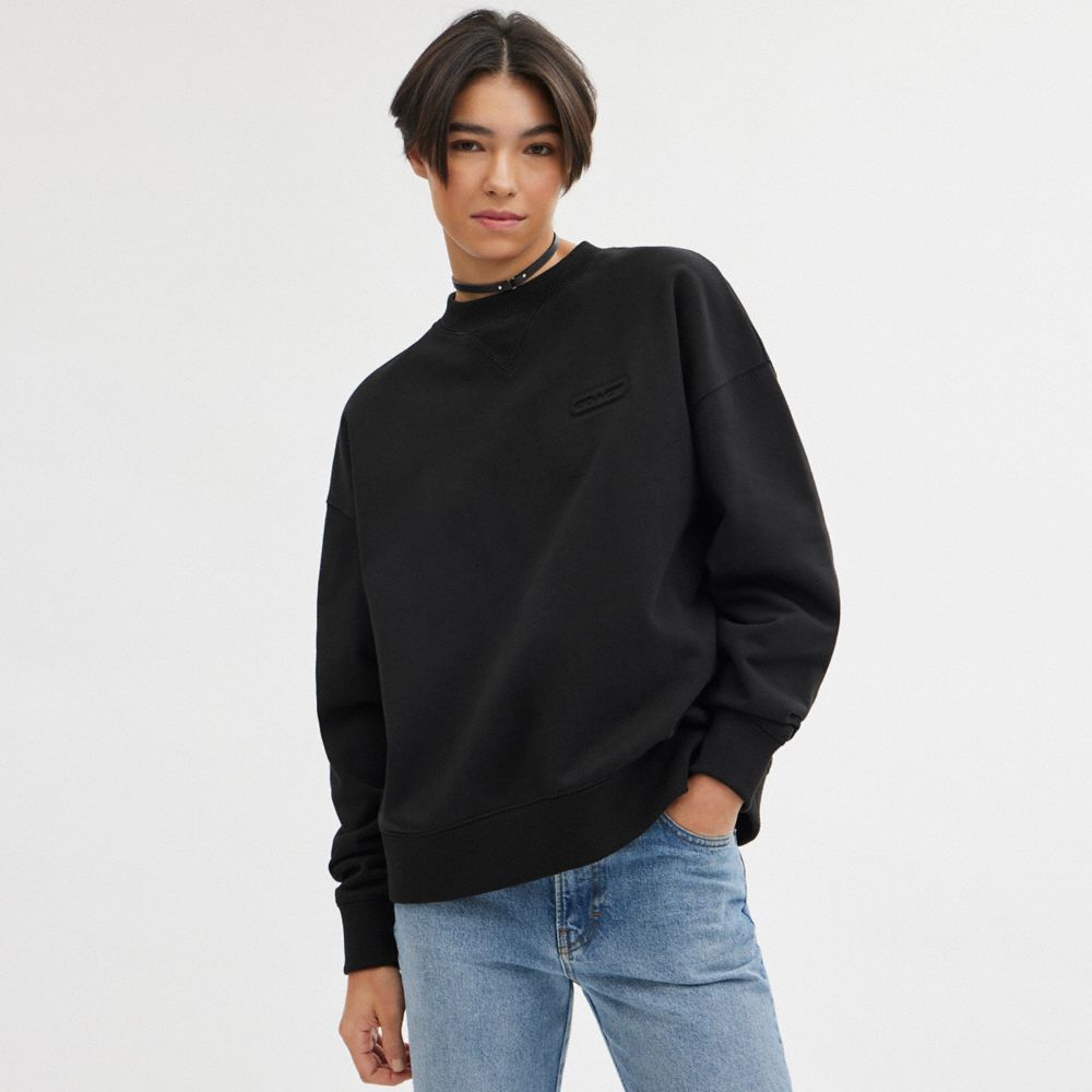 Black Coach Essential Crewneck | COH866882