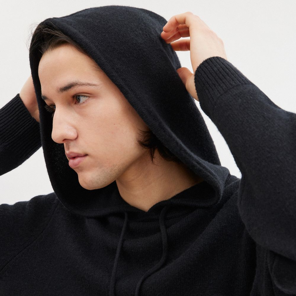 Black Coach Hooded Sweater | COH866888