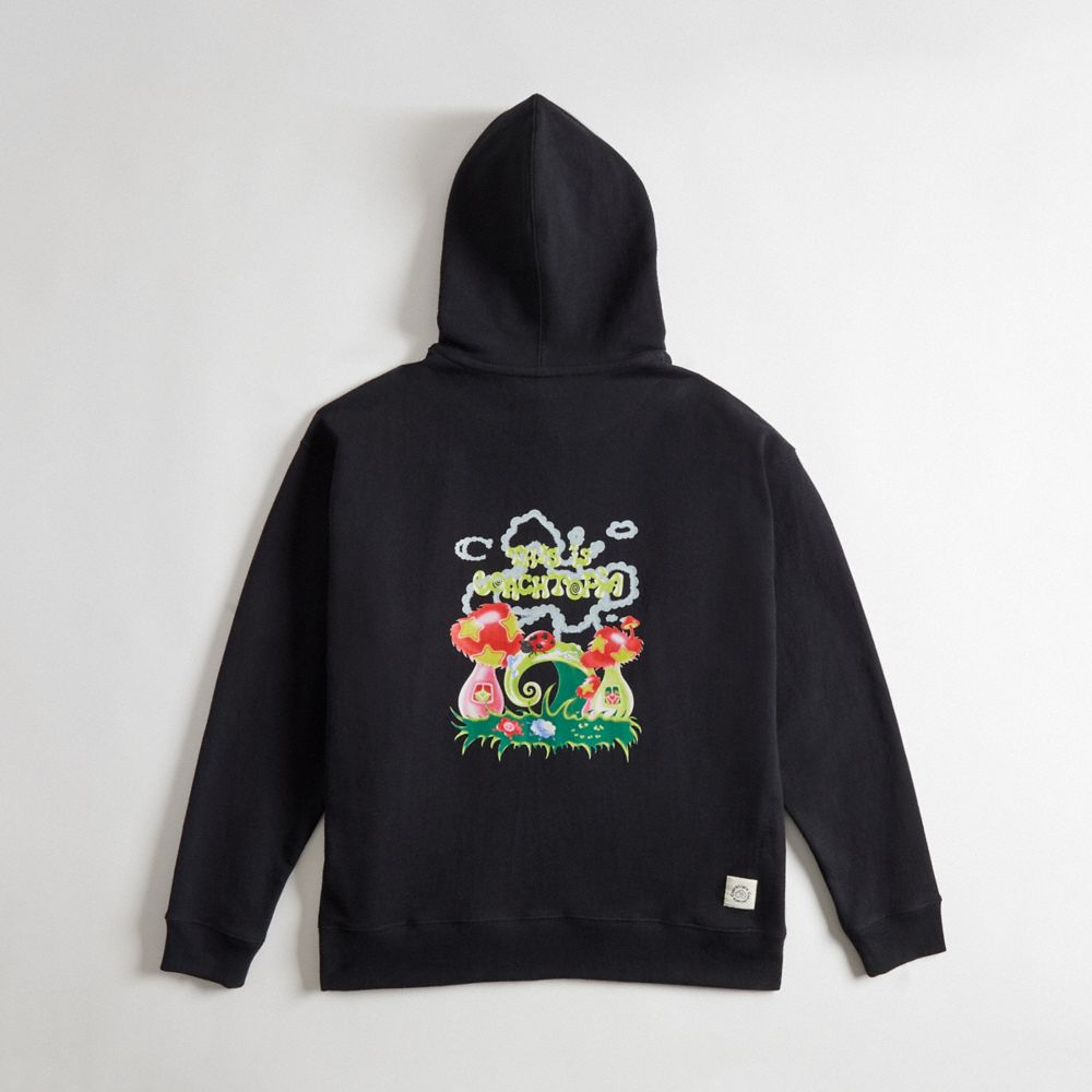 Black Coach Hoodie In 98% Recycled Cotton: This Is Coachtopia | COH865960