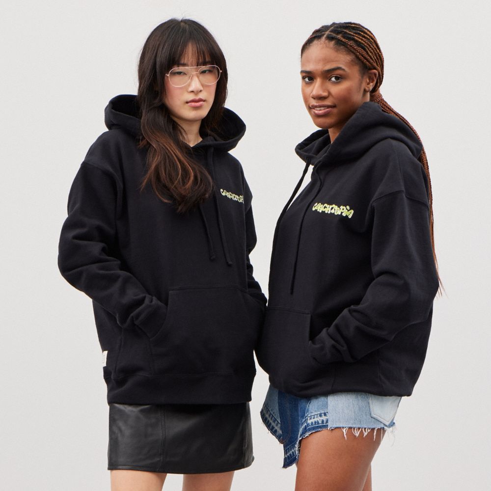 Black Coach Hoodie In 98% Recycled Cotton: This Is Coachtopia | COH865960
