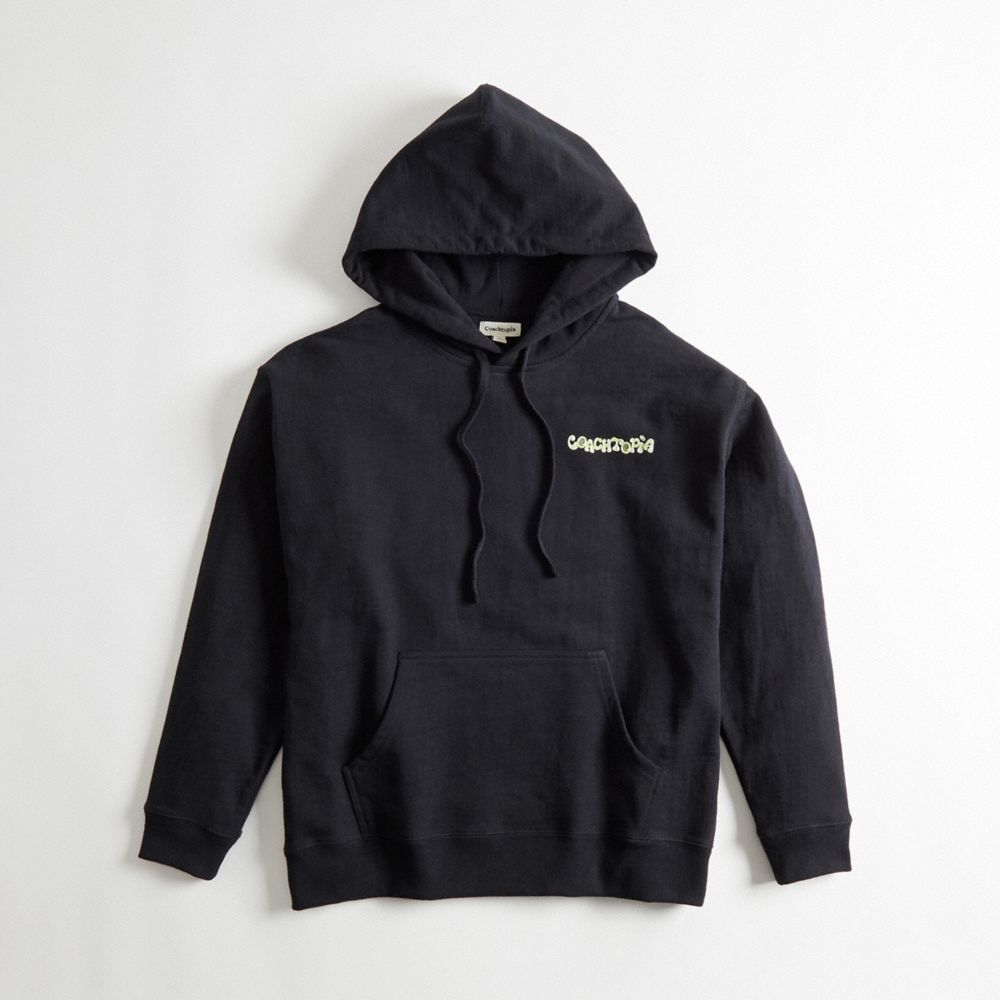Black Coach Hoodie In 98% Recycled Cotton: This Is Coachtopia | COH865960