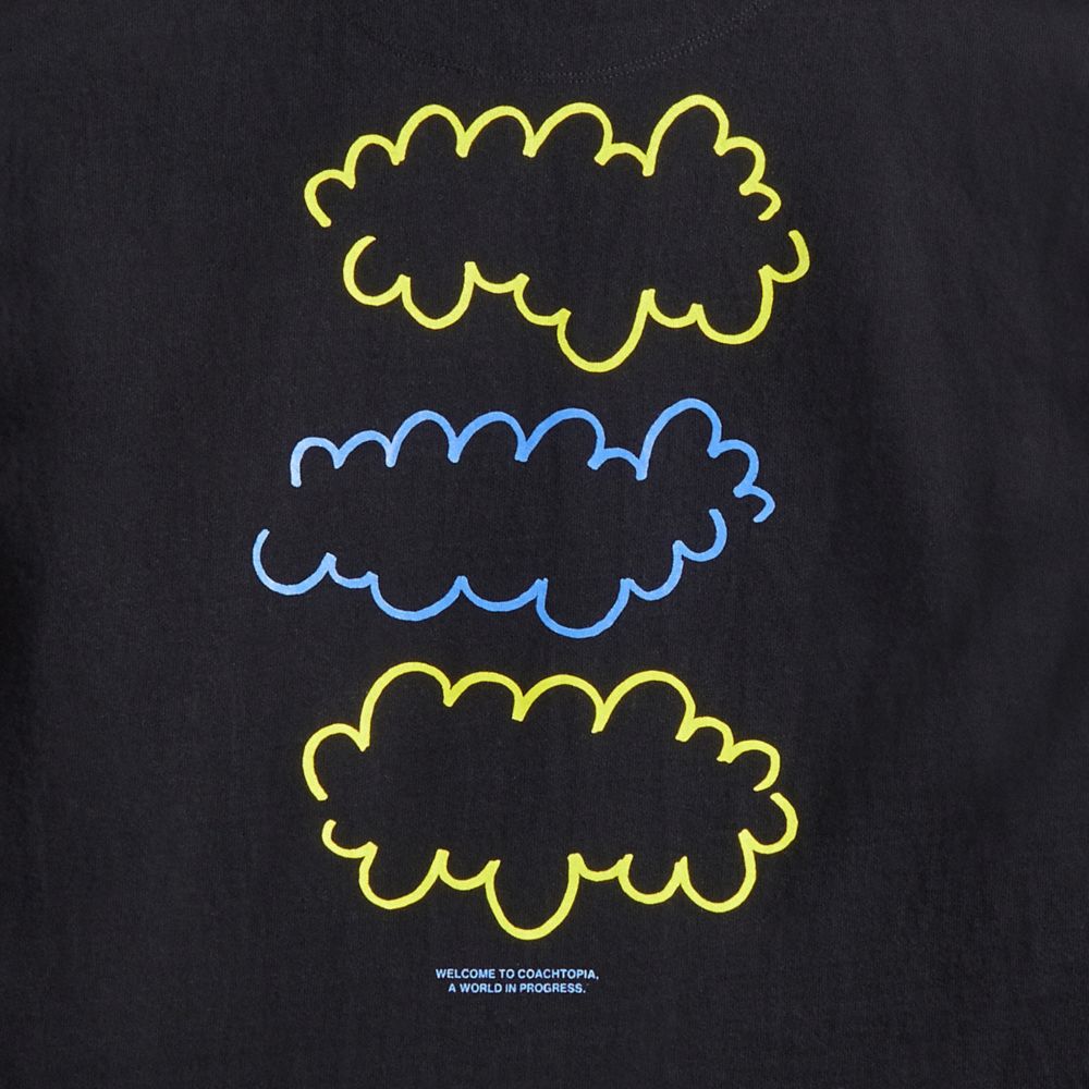 Black Coach Hoodie In 98% Recycled Cotton: 3 Clouds | COH865961