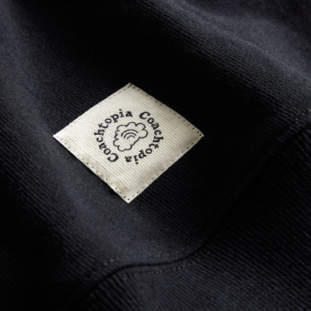 Black Coach Hoodie In 98% Recycled Cotton: 3 Clouds | COH865961