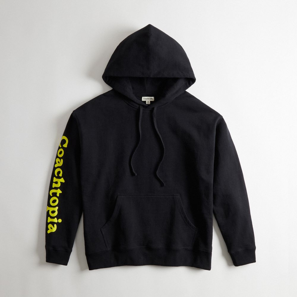 Black Coach Hoodie In 98% Recycled Cotton: 3 Clouds | COH865961