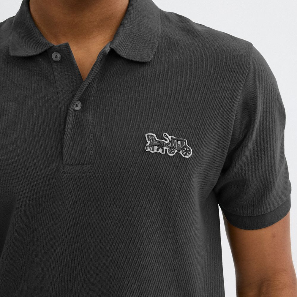 Black Coach Horse And Carriage Classic Polo | COH866901