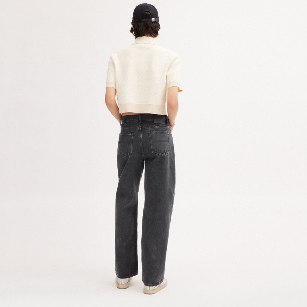 Black Coach Loose Fit Jeans | COH866018