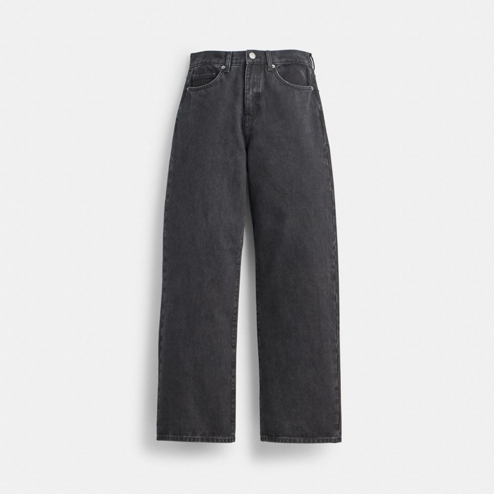 Black Coach Loose Fit Jeans | COH866018