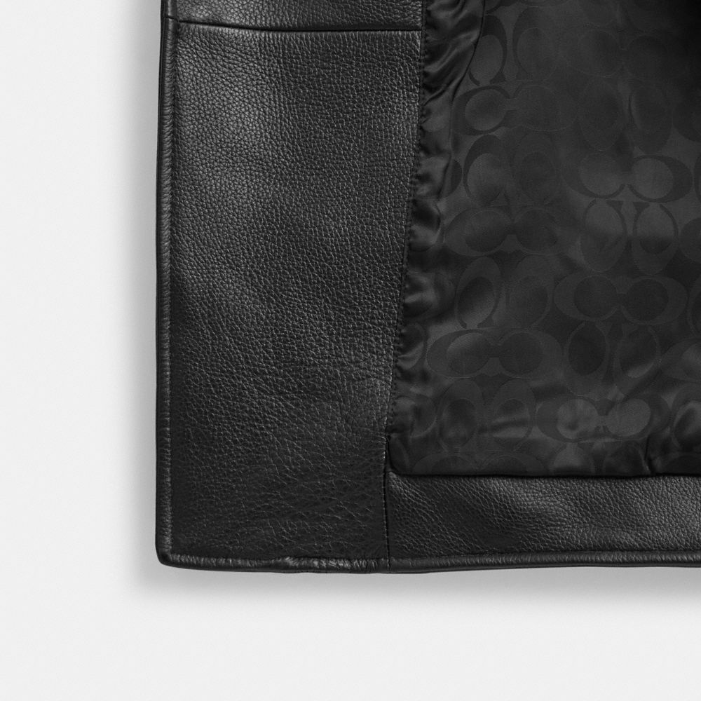 Black Coach Moto Jacket | COH865927