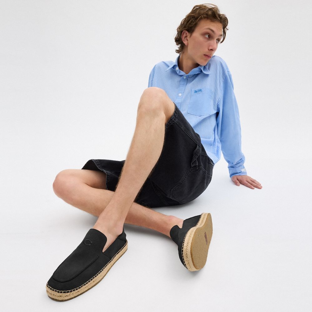 Black Coach Reilly Espadrille | COH866820