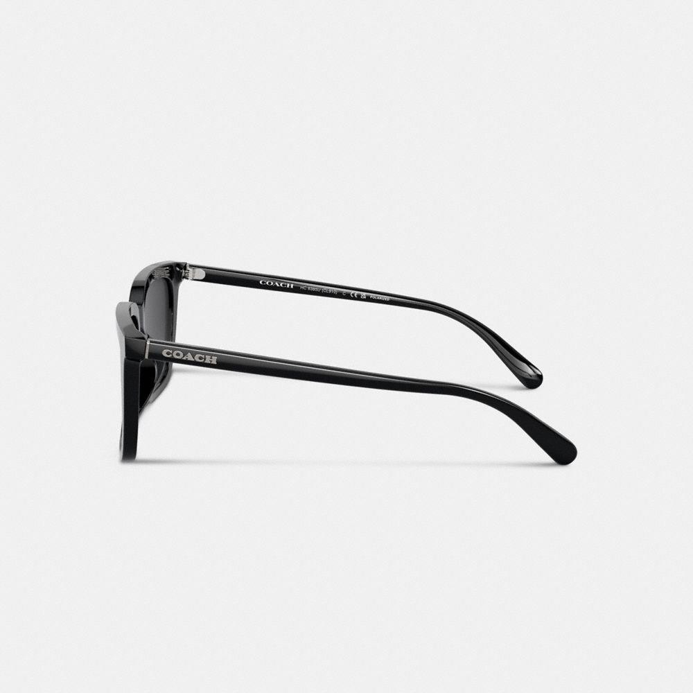 Black Coach Retro Square Sunglasses | COH867088