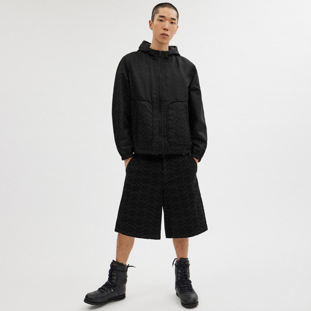 Black Coach Reversible Leather Jacket In Recycled Polyester | COH866874