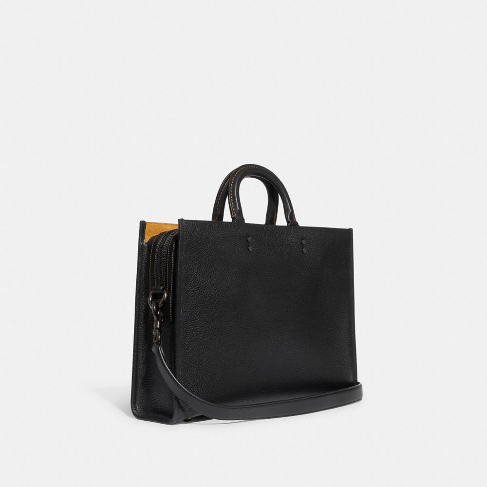 Black Coach Rogue Brief In Regenerative Leather | COH866530