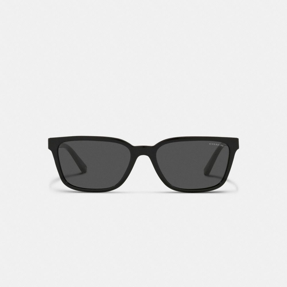 Black Coach Signature Workmark Square Sunglasses | COH866340