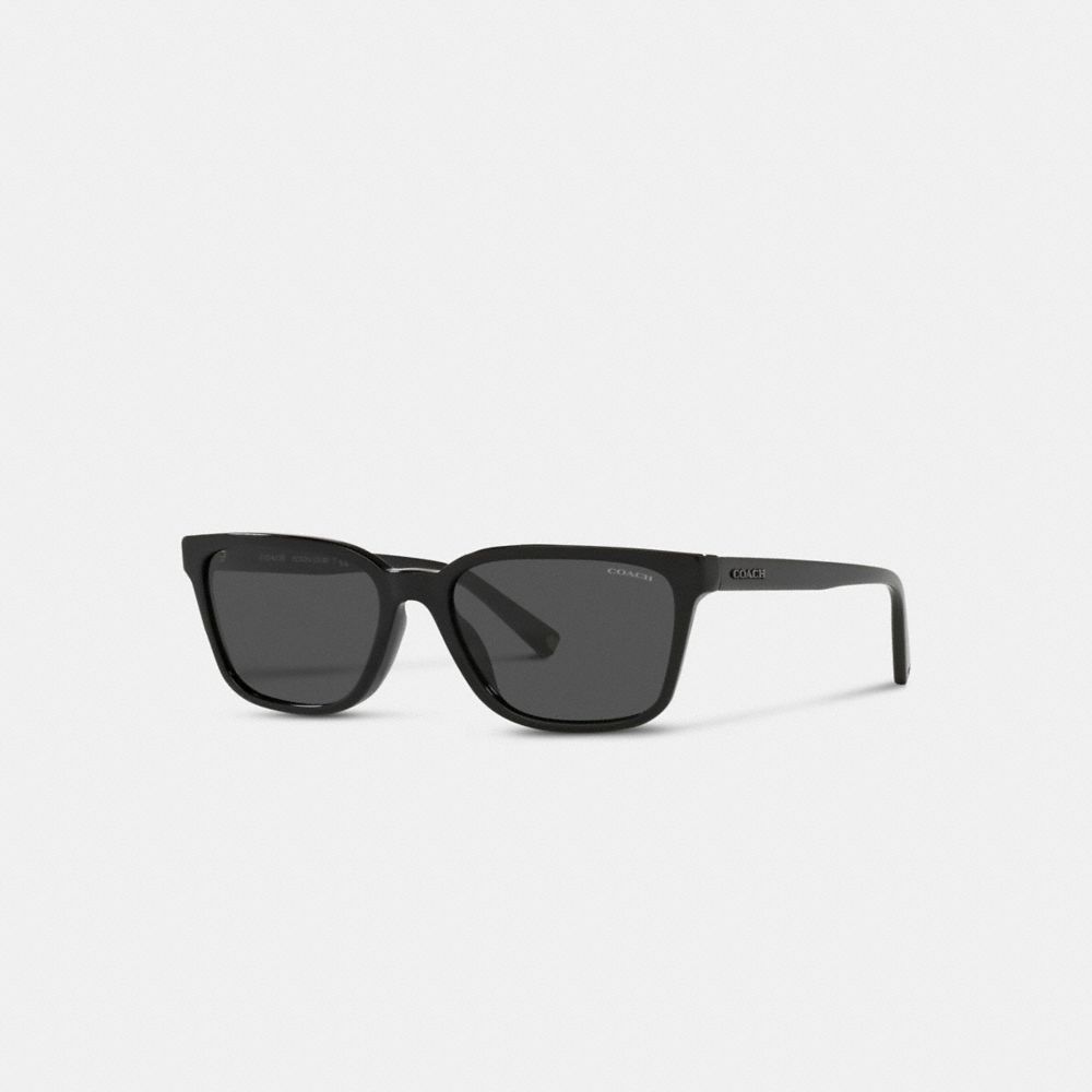 Black Coach Signature Workmark Square Sunglasses | COH866340
