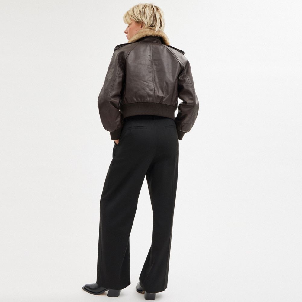 Black Coach Wide Leg Trousers | COH866032