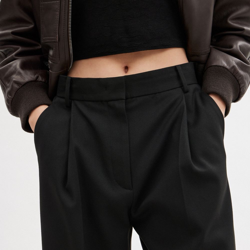 Black Coach Wide Leg Trousers | COH866032