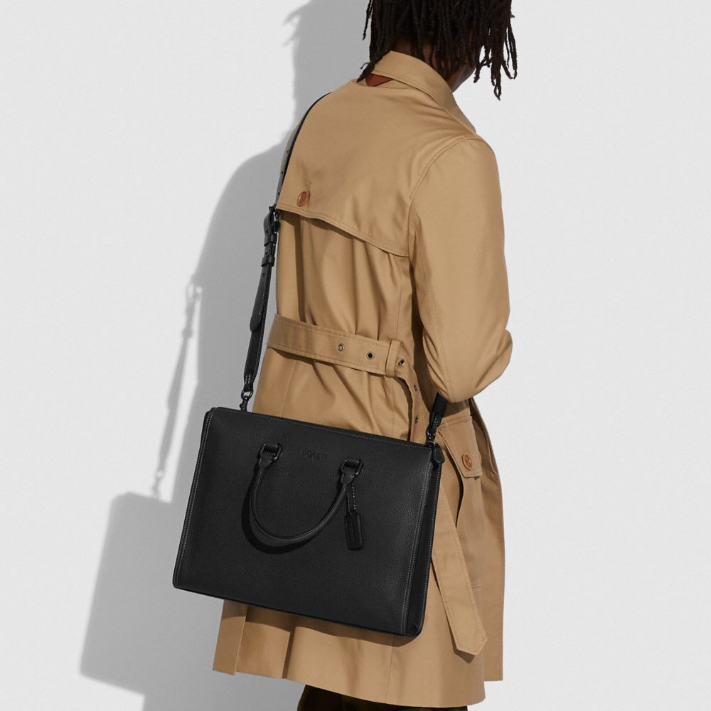 Black Copper/Black Coach Gotham Folio Bag | COH866532