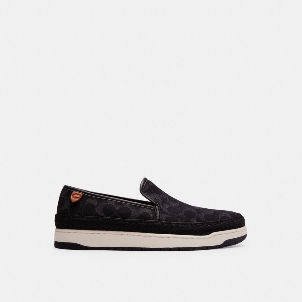 Black Denim Coach Miles Espadrille In Signature Denim | COH866837